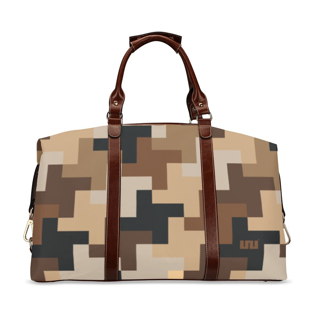 XL CHOCOLATE JIGSAW DUFFLE