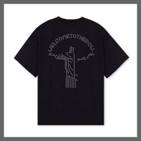 Black big crystal Tee