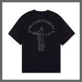 Black big crystal Tee