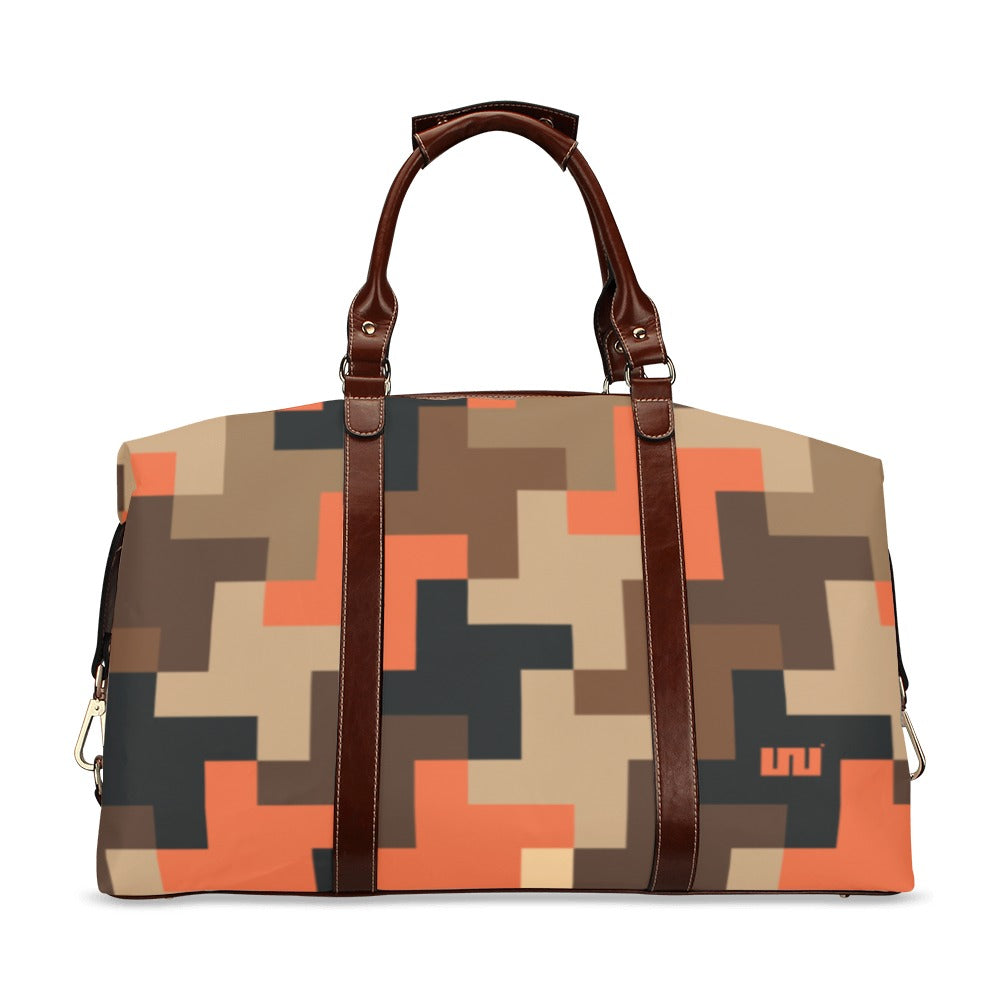 XL ORANGE JIGSAW DUFFLE